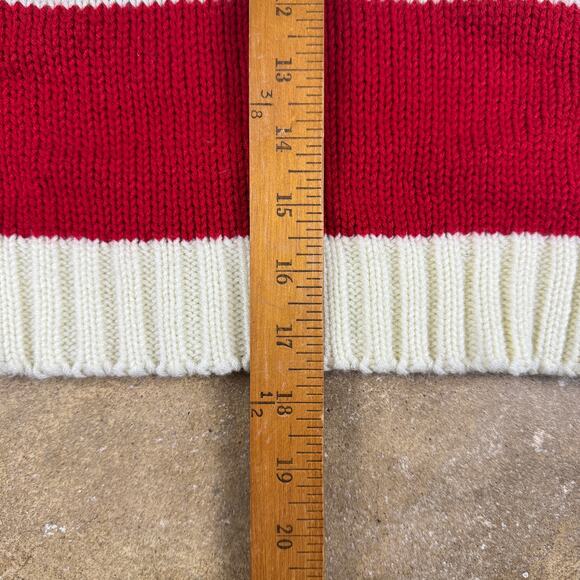 Vintage Spark Plug “The Kid” Red White Striped Knit Collared Sweater Size 7 - Picture 9 of 10